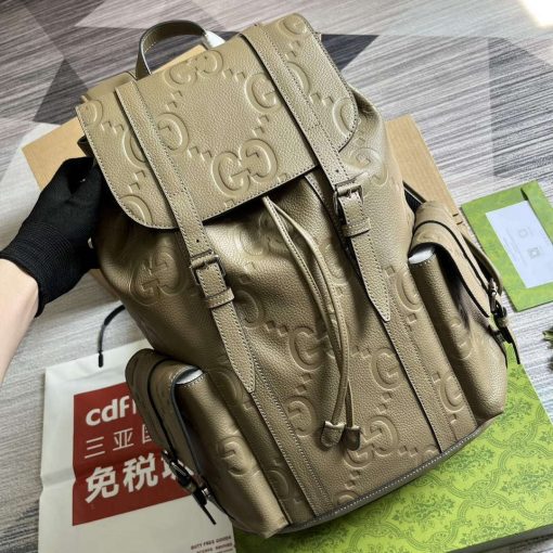 Gucci Jumbo GG Backpack Taupe - Image 4