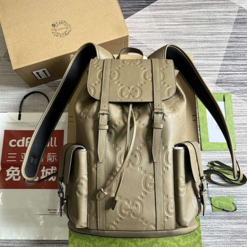 Gucci Jumbo GG Backpack Taupe