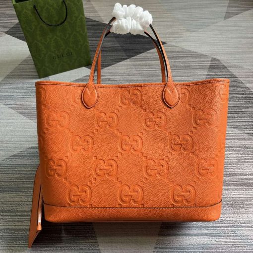 Gucci Jumbo GG Large Tote Bag Orange - Image 2