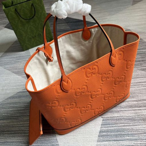 Gucci Jumbo GG Large Tote Bag Orange - Image 8