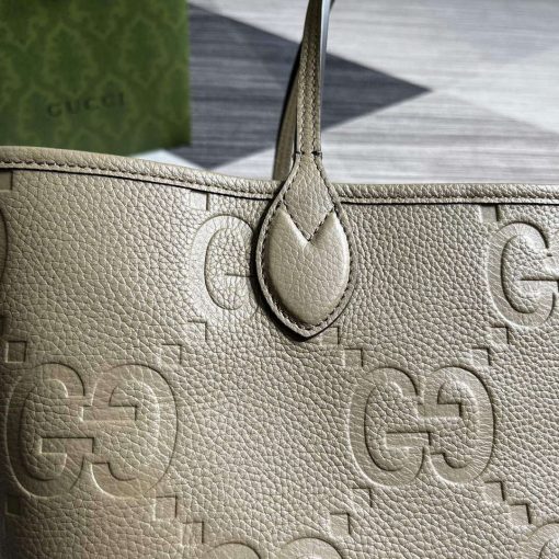 Gucci Jumbo GG Large Tote Bag Taupe - Image 3