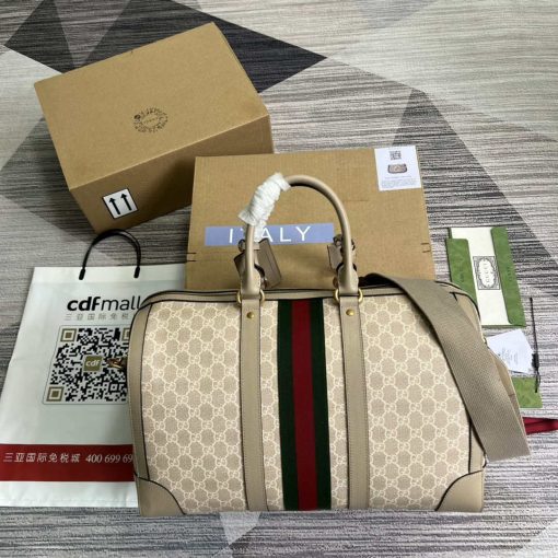 Gucci Jumbo GG Medium Duffle Bag Beige - Image 2