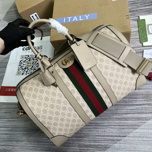 Gucci Jumbo GG Medium Duffle Bag Beige - Image 3