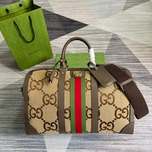 Gucci Jumbo GG Medium Duffle Bag Brown