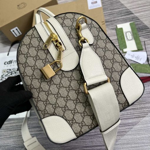 Gucci Jumbo GG Medium Duffle Bag Gray - Image 3