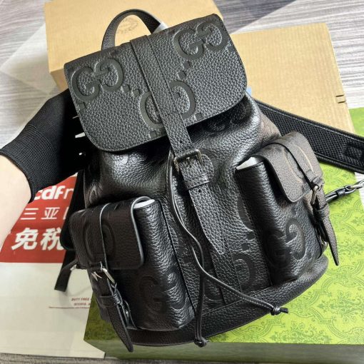 Gucci Jumbo GG Small Backpack Black - Image 4