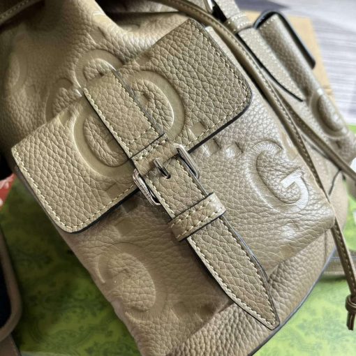 Gucci Jumbo GG Small Backpack Taupe - Image 5