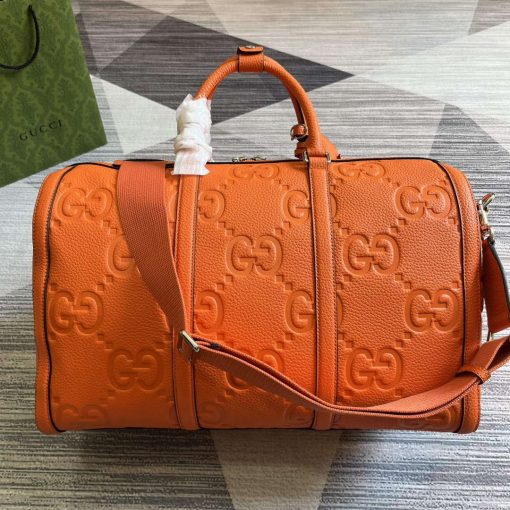 Gucci Jumbo GG Small Duffle Bag Orange - Image 2