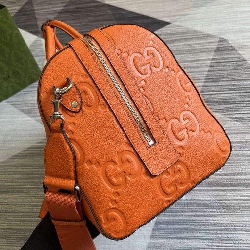 Gucci Jumbo GG Small Duffle Bag Orange - Image 3