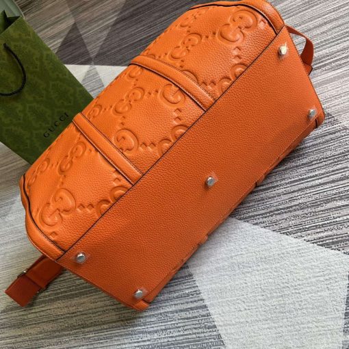 Gucci Jumbo GG Small Duffle Bag Orange - Image 5