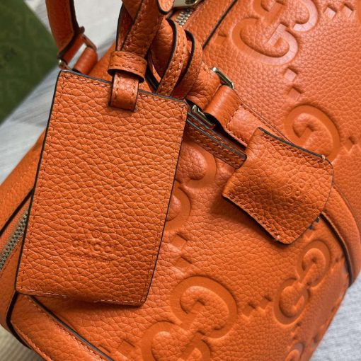 Gucci Jumbo GG Small Duffle Bag Orange - Image 6