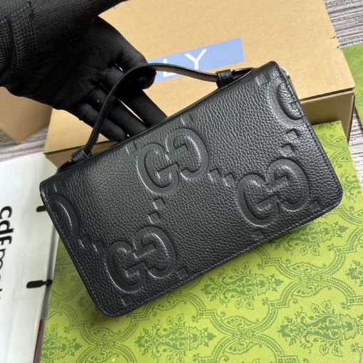 Gucci Jumbo GG Travel Document Case Black - Image 4