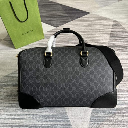 Gucci Large Duffle Bag With Interlocking G Black - Image 2