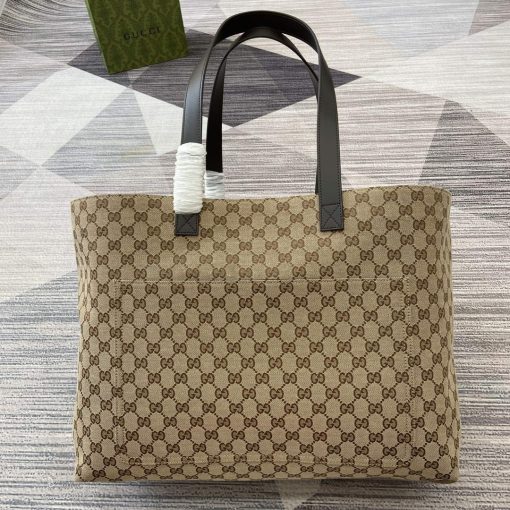 Gucci Large GG Tote Bag Brown - Image 2