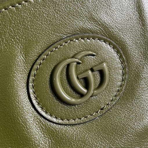 Gucci Large Tote Bag With Tonal Double G Forest Green - Image 6