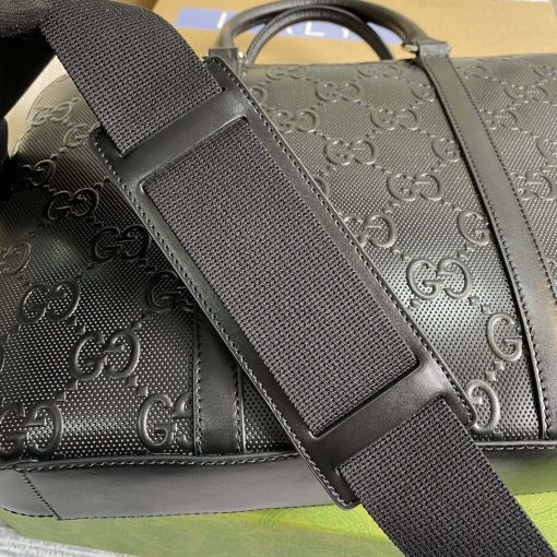 Gucci Men’s GG Embossed Briefcase Bag Black - Image 7