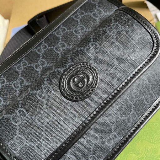 Gucci Messenger Bag With Interlocking G Black - Image 5