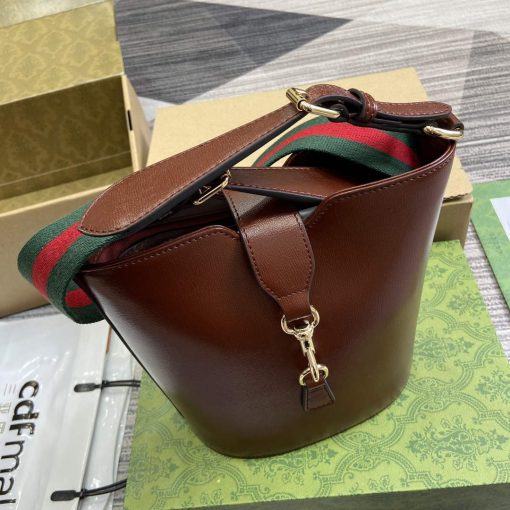 Gucci Mini Bucket Shoulder Bag Brown - Image 4