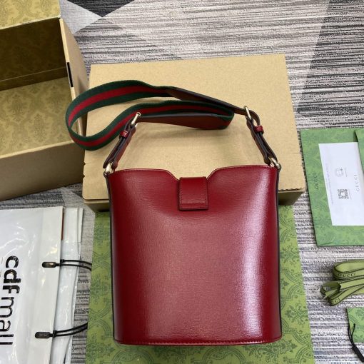 Gucci Mini Bucket Shoulder Bag Red - Image 2