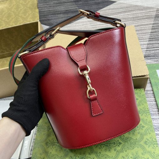 Gucci Mini Bucket Shoulder Bag Red - Image 4