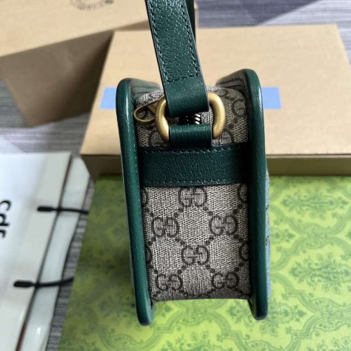 Gucci Mini GG Canvas Mini Shoulder Bag Green - Image 3