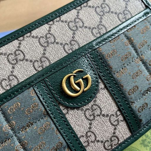 Gucci Mini GG Canvas Mini Shoulder Bag Green - Image 5