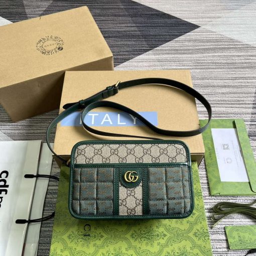 Gucci Mini GG Canvas Mini Shoulder Bag Green