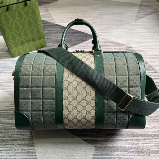 Gucci Mini GG Canvas Small Duffle Bag Green - Image 2