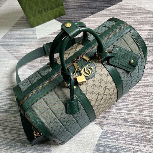 Gucci Mini GG Canvas Small Duffle Bag Green - Image 4