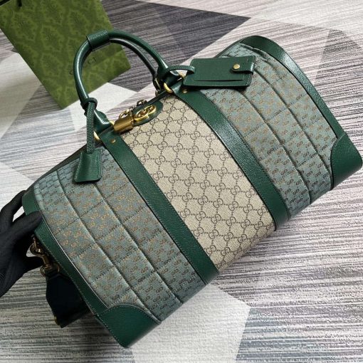 Gucci Mini GG Canvas Small Duffle Bag Green - Image 6