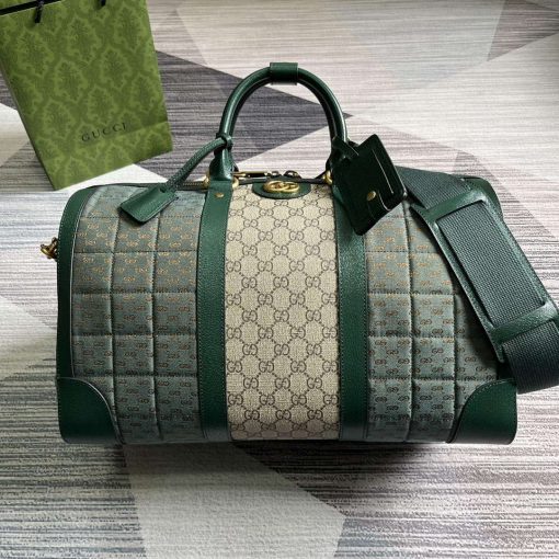 Gucci Mini GG Canvas Small Duffle Bag Green