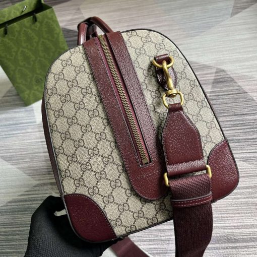 Gucci Mini GG Canvas Small Duffle Bag Red - Image 3