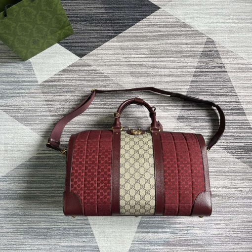 Gucci Mini GG Canvas Small Duffle Bag Red - Image 7