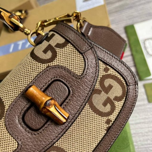 Gucci Mini Jumbo GG Bag With Bamboo - Image 5