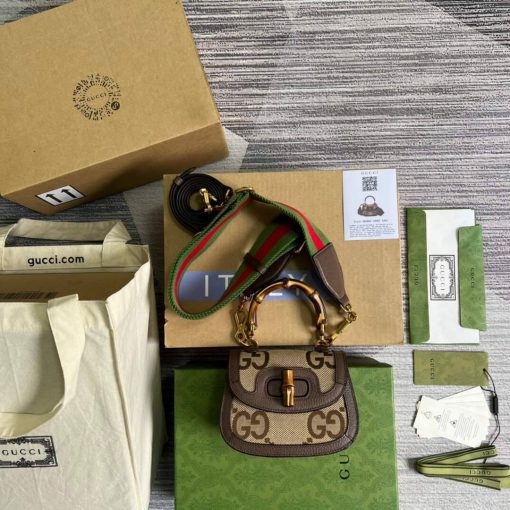 Gucci Mini Jumbo GG Bag With Bamboo