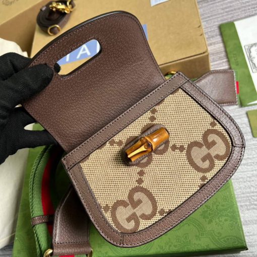 Gucci Mini Jumbo GG Bag With Bamboo - Image 8