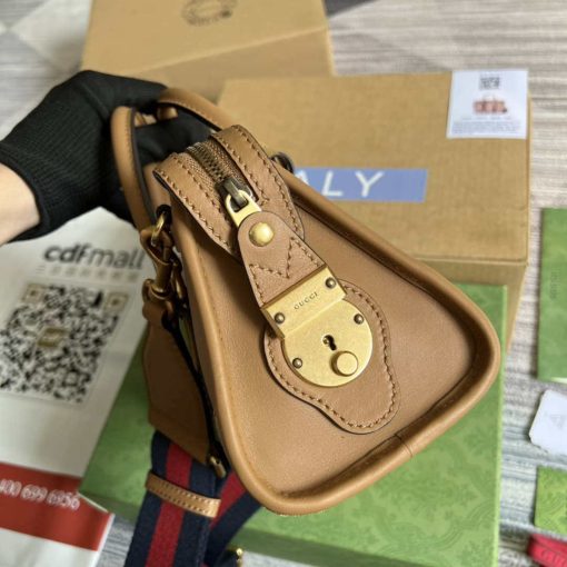 Gucci Mini Top Handle Bag With Double G Tan - Image 2