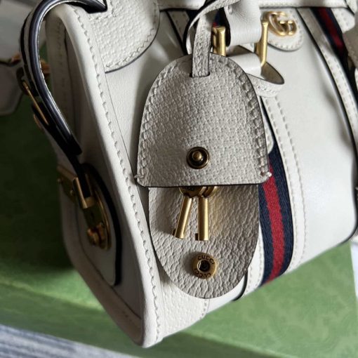 Gucci Mini Top Handle Bag With Double G White - Image 7