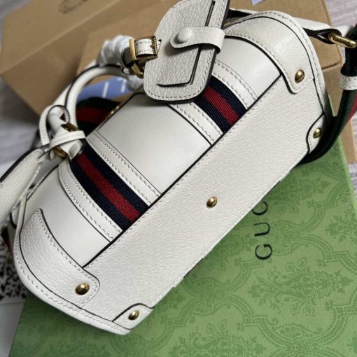 Gucci Mini Top Handle Bag With Double G White - Image 8