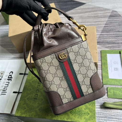 Gucci Ophidia GG Bucket Bag Brown - Image 4