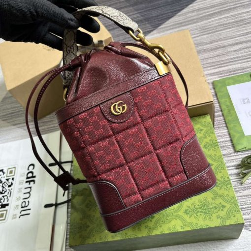 Gucci Ophidia GG Bucket Bag Red - Image 2