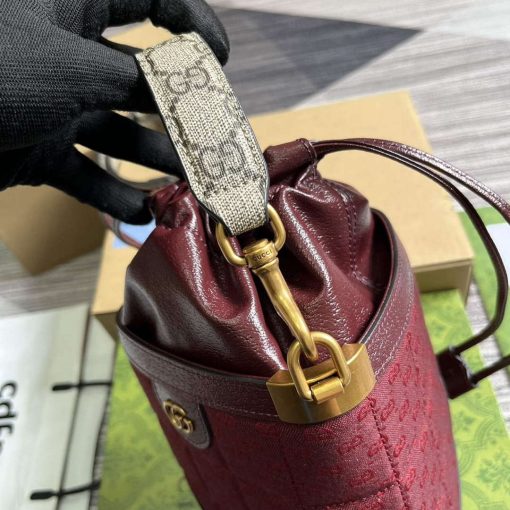 Gucci Ophidia GG Bucket Bag Red - Image 5