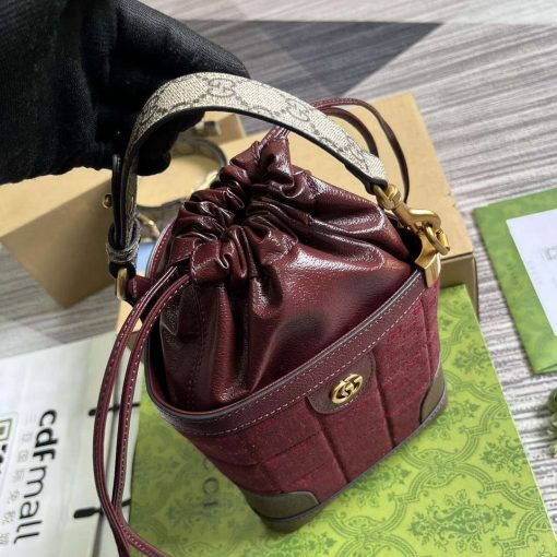 Gucci Ophidia GG Bucket Bag Red - Image 6