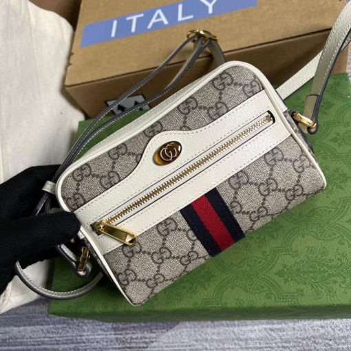 Gucci Ophidia GG Mini Bag With Web White - Image 4