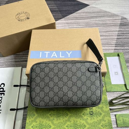 Gucci Ophidia GG Pouch Bag Grey - Image 2