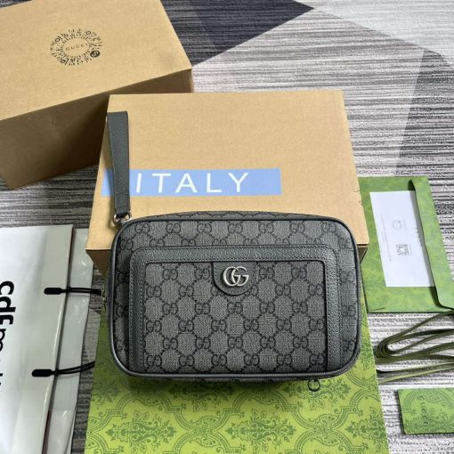 Gucci Ophidia GG Pouch Bag Grey