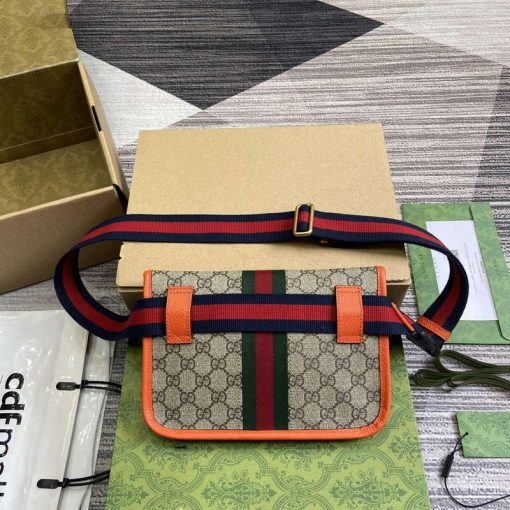 Gucci Ophidia GG Small Belt Bag Orange - Image 2