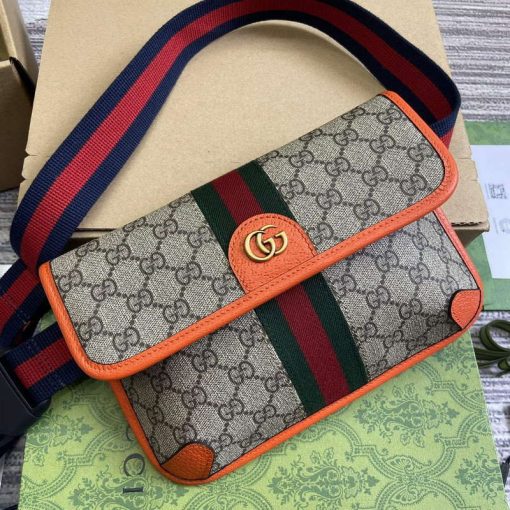 Gucci Ophidia GG Small Belt Bag Orange - Image 4