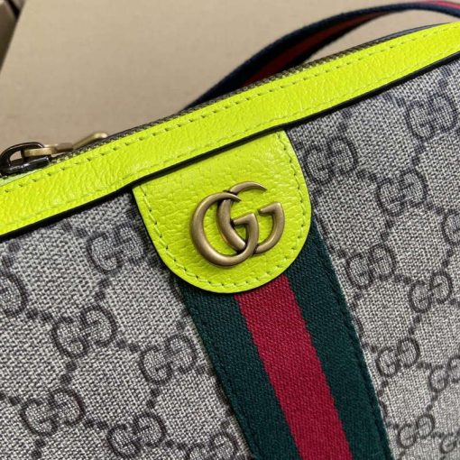 Gucci Ophidia GG Small Crossbody Bag Fluorescent Yellow - Image 6