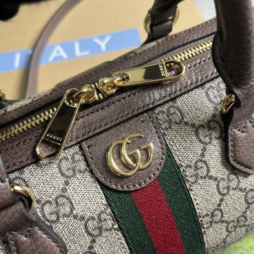 Gucci Ophidia GG Small Top Handle Bag Brown - Image 5